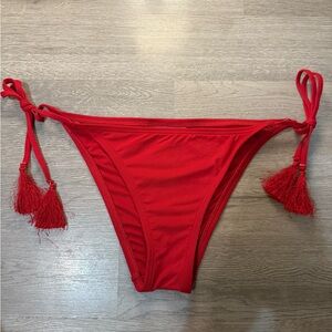 Michael Kors Red Tassel Bikini Bottom